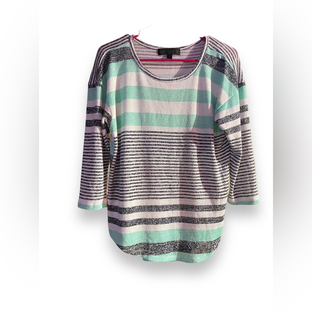 ALMOST FAMOUS STRIPED MULTI-COLORED SWEATER WOMENS SIZE MEDIUM